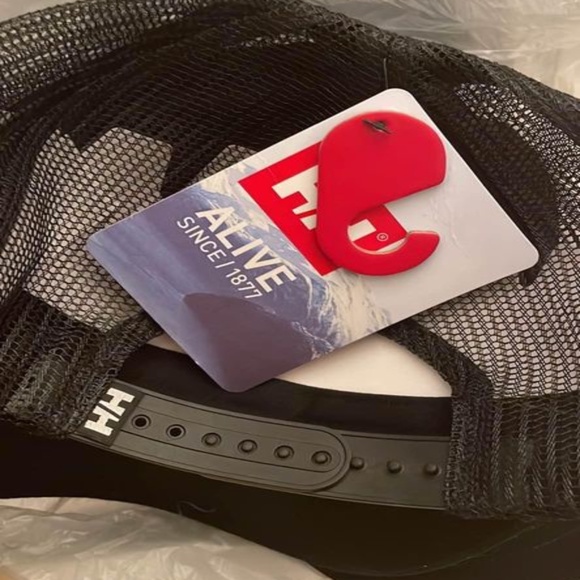 BRAND NEW men helly hansen hh black trucker cap / hat (adjustable) - Picture 4 of 4